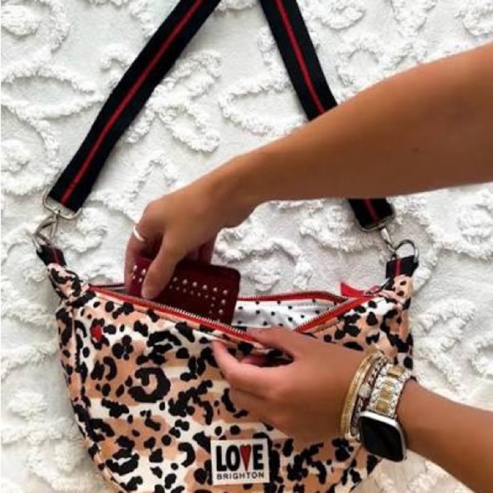 Brighton Wild Leopard Crossbody Travel Bag